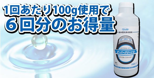 1回あたり100g使用で６回分のお得量