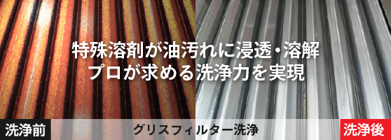 グリスフィルターの浸漬(ディッピング)洗浄