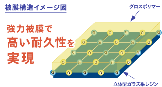 グラスバリアβ のガラス質被膜イメージ